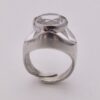Unknown maker, rock crystal set 835 standard silver ring, possibly German, circa 1975 (Ref S+329HH) SOLD - Image 5