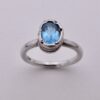 Jane Watling of Lacock, blue topaz set silver 'Tutti Fruitti' ring, London 2008 (Ref S+422) SOLD