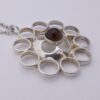 Kultaseppa Salovaara, smoky quartz set silver pendant on chain, Finland, circa 1970 (Ref S+427) - Image 2
