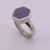 David Scott-Walker, purple paste 'goldstone' set silver ring, Sheffield 2002 (Ref S+426) - Image 3