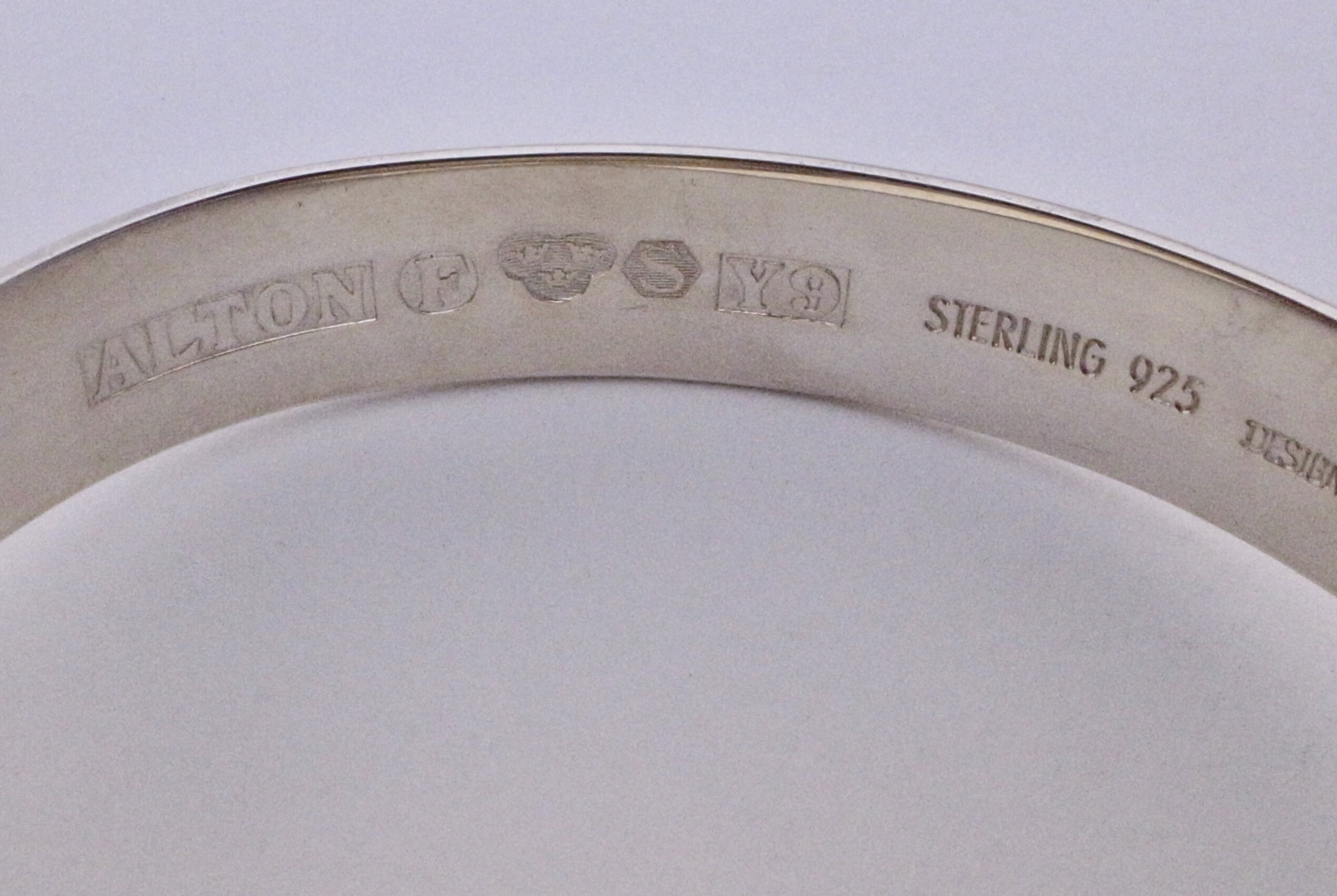 K.E.Palmberg for Alton, parcel gilt silver bangle, Sweden, 1973 (Ref S+ ...