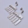 Mema, pair of silver drop earrings, Sweden, 1971 (Ref S+446) SOLD - Image 3
