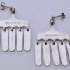 Mema, pair of silver drop earrings, Sweden, 1971 (Ref S+446) SOLD - Image 4