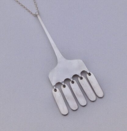 Mema, silver pendant on chain, Sweden, 1971 (Ref S+445) SOLD