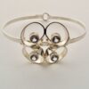 Kultaseppa Salovaara, four stone set silver bangle, Finland, circa 1975 (Ref S+466) SOLD