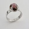 Kultaseppa Salovaara, rhodochrosite set silver ring, Finland, 1973 (Ref S+479) SOLD