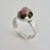Kultaseppa Salovaara, rhodochrosite set silver ring, Finland, 1973 (Ref S+479) SOLD - Image 2