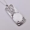 Cado Designs, abstract silver and black resin decorated pendant on a chain, Sheffield 1973 (Ref S+487) SOLD - Image 4