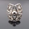 Pentti Sarpaneva, probably for Turun Hopea, silver 'Lace' ring, Finland, 1973 London import marks (Ref S+488)