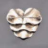 Eigel Jensen for Anton MIchelsen, silver and enamel pansy brooch, Denmark, 1967 London import marks (Ref S+500) SOLD - Image 4