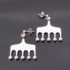 Mema, pair of silver drop earrings, Sweden, 1971 (Ref S+515) SOLD