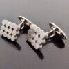 Nina Breddal, pair of silver cufflinks, London 1978 (Ref S+508) SOLD - Image 3