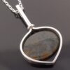 Elis Kauppi for Kupittaan Kulta, moss agate set silver pendant, Finland, 1976 London import marks (Ref S+511) SOLD - Image 3