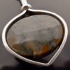 Elis Kauppi for Kupittaan Kulta, moss agate set silver pendant, Finland, 1976 London import marks (Ref S+511) SOLD - Image 2