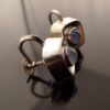 Sigurd Persson for Atelier Stigbert, moonstone set silver 'Cube' earrings, Sweden, 1954-55 (Ref S+519) - Image 3