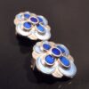 David-Andersen, pair of enamel and silver ear clips, Norway, circa 1970 (Ref S+531HH) - Image 2