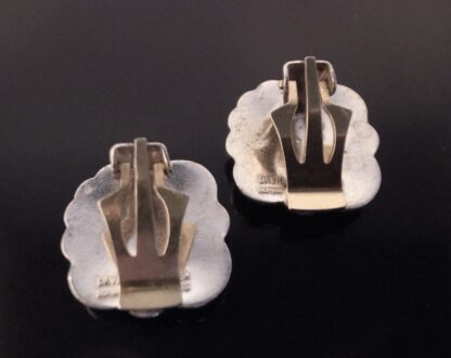 David-Andersen, pair of enamel and silver ear clips, Norway, circa 1970 (Ref S+531HH) - Image 4