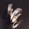 Nina Breddal, pair of silver hoop earrings, circa 1985 (Ref S+509) SOLD - Image 2
