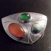 Anton Michelsen, hardstone set silver brooch, Sweden, 1957 (Ref S+523) SOLD