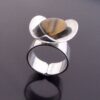 Peter von Post, tiger eye set silver heart ring, Sweden 1976 (Ref S+550) SOLD - Image 3