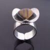 Peter von Post, tiger eye set silver heart ring, Sweden 1976 (Ref S+550) SOLD - Image 7