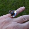 Peter von Post, tiger eye set silver heart ring, Sweden 1976 (Ref S+550) SOLD - Image 9