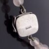 Anonymous, graduated row of rose quartz beads to a rose quartz set silver clasp, Birmingham, circa 1950 (Ref S+553) SOLD - Image 11