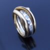 Regitze Overgaard for Georg Jensen, 18 carat white gold diamond set 'Magic' ring with an 18 carat yellow gold outer 'Magic' ring, 2007 (Ref S+557) SOLD - Image 2