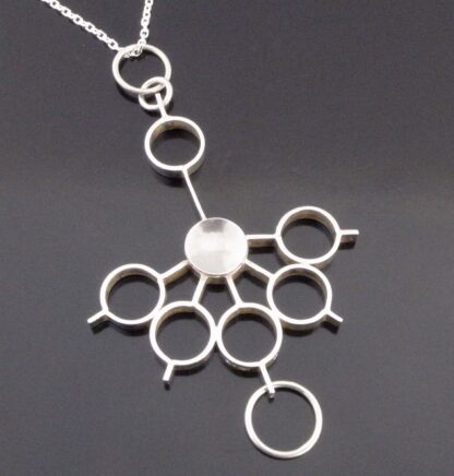 Jorma Laine, for Kultateollisuus Ky (attributed), 830S standard silver pendant on chain, Finland, circa 1970 (Ref S+565) SOLD