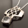 Anonymous, rock crystal set 835 standard silver pendant on a chain, German (probably), circa 1980 (Ref S+573) - Image 3