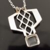 Anonymous, rock crystal set 835 standard silver pendant on a chain, German (probably), circa 1980 (Ref S+573) - Image 5