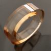 Block, silver mounted light brown perspex bangle, Edinburgh 2008 (Ref S+576) SOLD