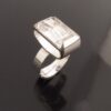 Bengt Hallberg, rock crystal set silver ring, Sweden, circa 1975 (Ref S+587) SOLD