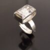 Bengt Hallberg, rock crystal set silver ring, Sweden, circa 1975 (Ref S+587) SOLD - Image 3