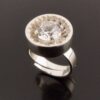Bengt Hallberg, rock crystal set silver ring, Sweden, 1973 (Ref S+588) SOLD