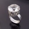 Bengt Hallberg, rock crystal set silver ring, Sweden, circa 1975 (Ref S+585) SOLD - Image 3