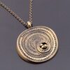 Jorma Laine for Turun Hopea (probably), bronze 'Sombrero' pendant on chain, from the Chic series, Finland, circa 1975 (Ref S+594) SOLD