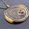 Jorma Laine for Turun Hopea (probably), bronze 'Sombrero' pendant on chain, from the Chic series, Finland, circa 1975 (Ref S+594) SOLD - Image 2
