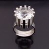 Bengt Hallberg, rock crystal set silver ring, Sweden, circa 1975 (Ref S+586) SOLD