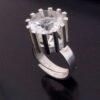 Bengt Hallberg, rock crystal set silver ring, Sweden, circa 1975 (Ref S+586) SOLD - Image 2