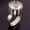 Bengt Hallberg, rock crystal set silver ring, Sweden, circa 1975 (Ref S+586) SOLD - Image 3
