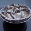 Anonymous, unusual brutalist hardstone set silver plated potpourri bowl, Scandinavian, 1960s (Ref S+597) - Image 3