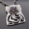 Lysgards Design, amethyst set pewter pendant and chain, Denmark, circa 1970 (Ref S+581) SOLD - Image 3