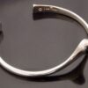 Horsens Solvvarefabrik, black onyx set silver torque bangle, Denmark, circa 1990 (Ref S+604) SOLD - Image 2