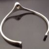 Horsens Solvvarefabrik, black onyx set silver torque bangle, Denmark, circa 1990 (Ref S+604) SOLD - Image 4