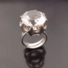 Bengt Hallberg, rock crystal set silver ring, Sweden, circa 1972 (Ref S+613) SOLD