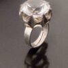 Bengt Hallberg, rock crystal set silver ring, Sweden, circa 1972 (Ref S+613) SOLD - Image 2