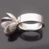 Elis Kauppi for Kupittaan Kulta, blue agate bead set silver 'Oyster' ring, Finland, circa 1970 (Ref S+616) - Image 7