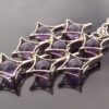 Kultaseppa Salovaara, eight amethyst bead set large silver pendant on chain, Finland, 1975 London import marks (Ref S+296) SOLD - Image 3