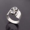 Kultaseppa Salovaara, two stone set silver ring, Finland, 1971 (Ref S+618) SOLD - Image 3